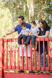 Joyful Two Year Old Twin Family Pictures taken in Tioga,Florida