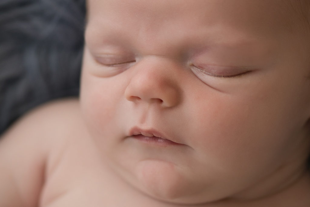 Baby newborn boy close up of face details in Gainesville Florida