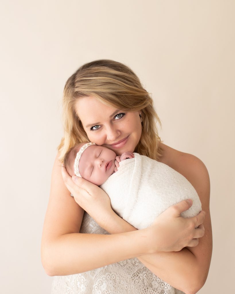 newborn with mom