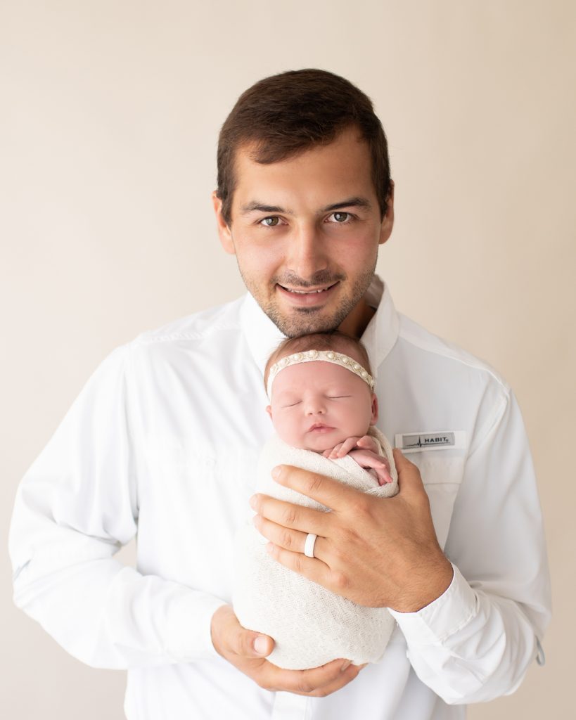 newborn with dad