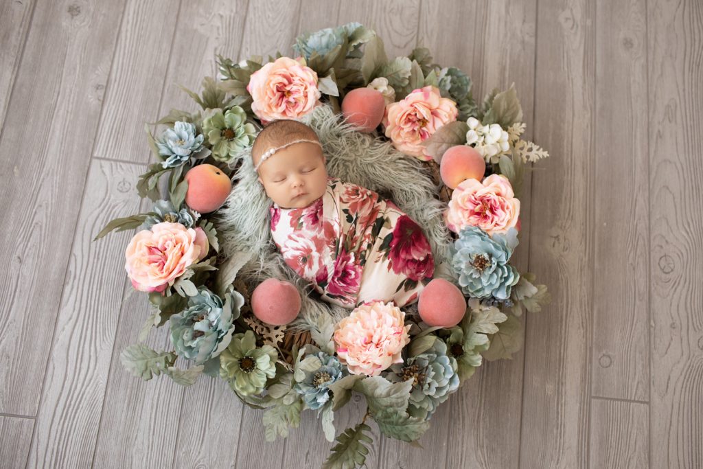 newborn floral wreath