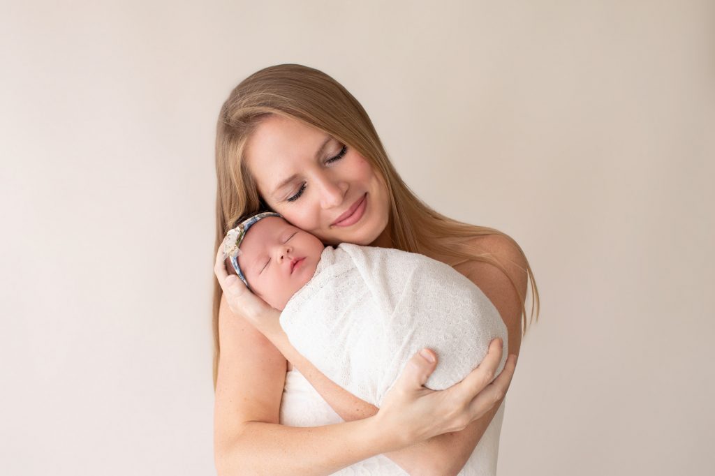 newborn with mom