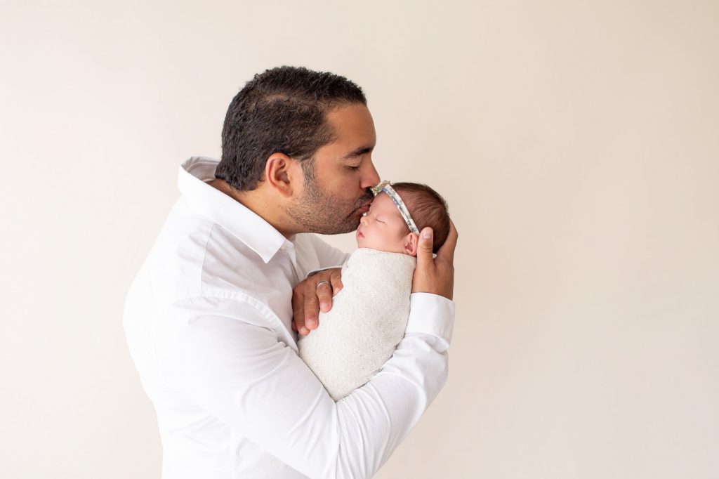 newborn with dad