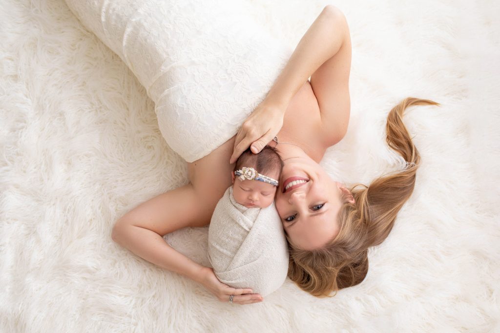 newborn with mom