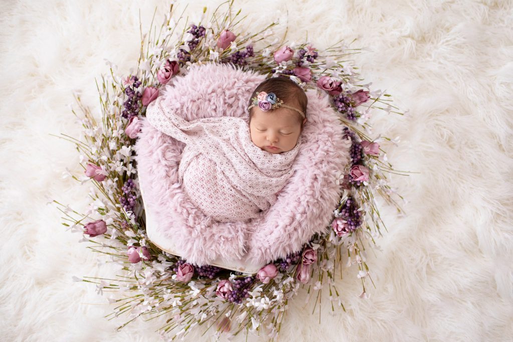 baby in wreath