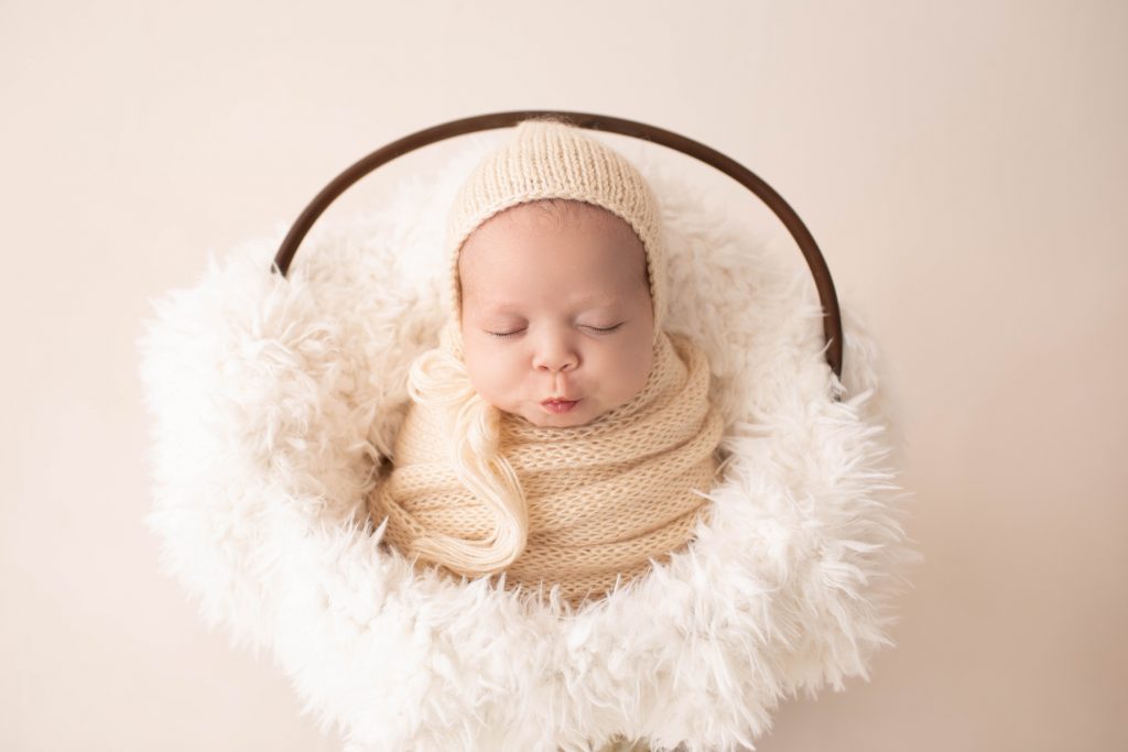 Fluffy Baby Basket Photo Prop