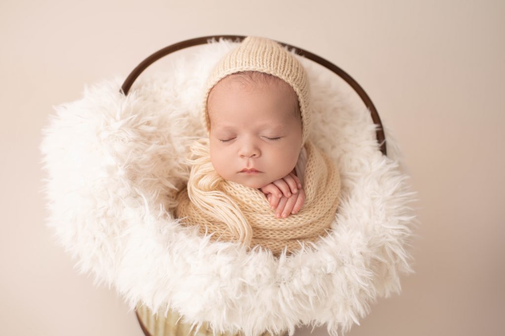Newborn Baby Bassinet Photography