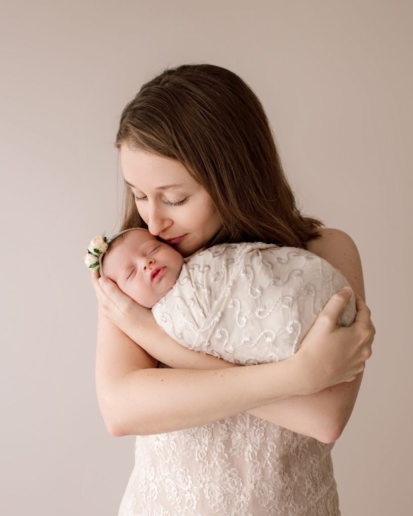 Mom and Baby Girl Newborn Photography Gainesville, FL