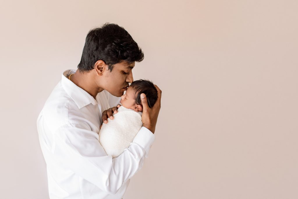 Dad and Son Newborn Infant Photos in Gainesville, FL