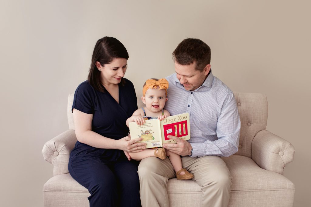 One Year Milestone Photos With Mom and Dad in Gainesville, FL