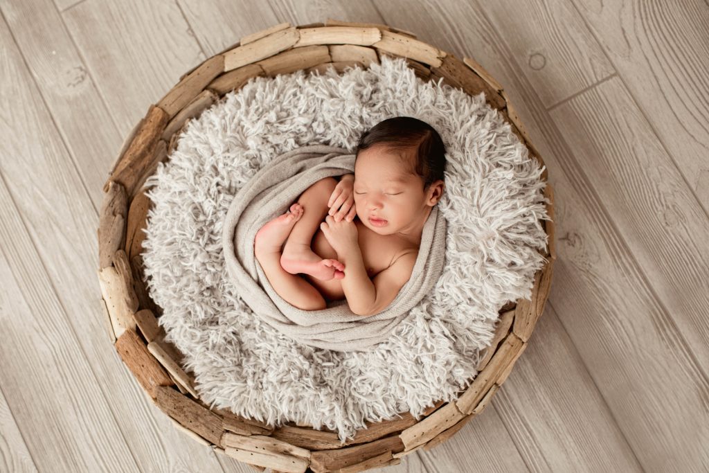 Baby in Basket Newborn Photos Gainesville, FL