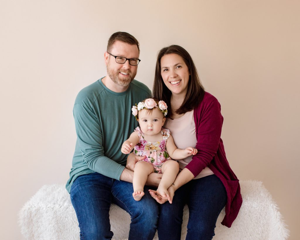 One Year Milestone Photos With Mom and Dad in Gainesville, FL