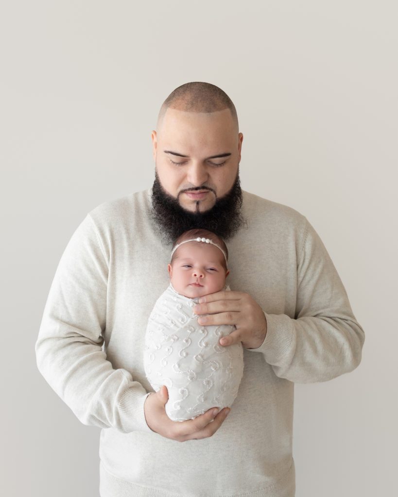 Daddy and Me Newborn Photo With Baby Girl