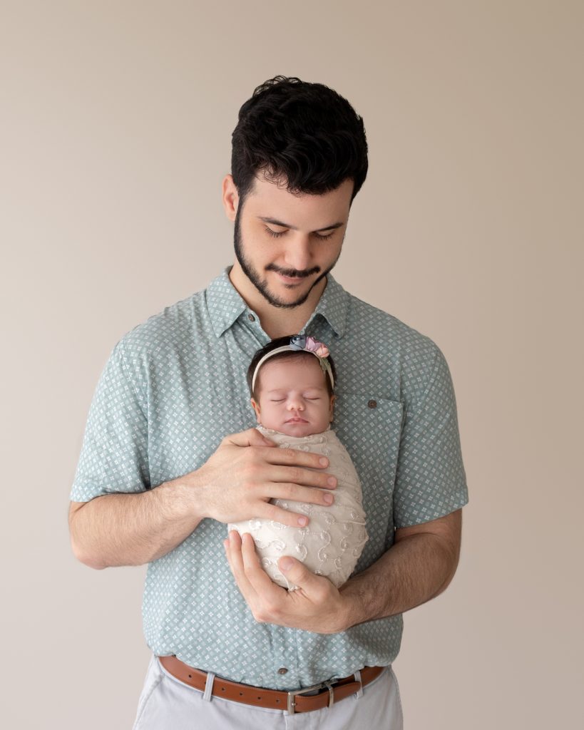 Daddy and Me Newborn Photo With Baby Girl