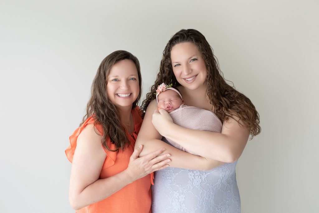 Generations Photo w Mom, Grandma, and Newborn Baby Girl