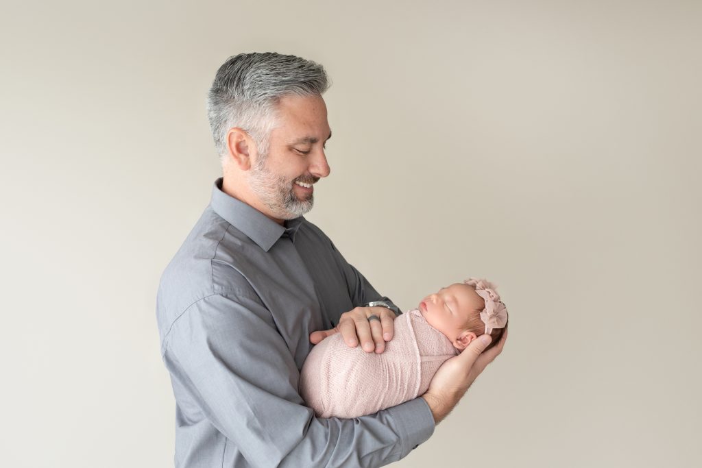 Daddy and Me Newborn Photo With Baby Girl