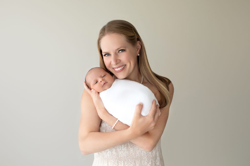 Mom and Newborn Baby Boy Portrait Gainesville, Florida