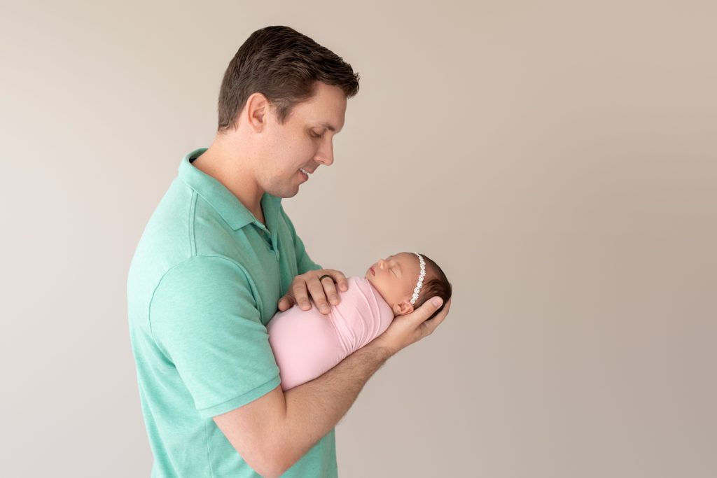 Daddy and Me Newborn Photo With Baby Girl