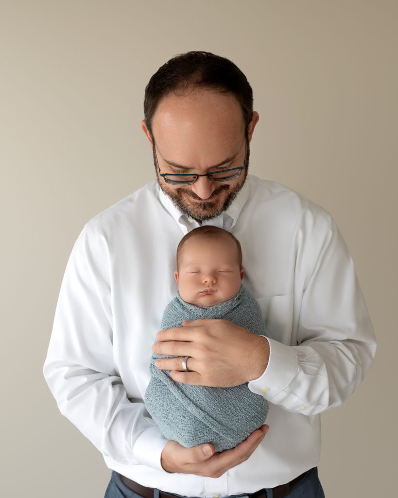 Daddy and Me Newborn Photo With Baby Boy